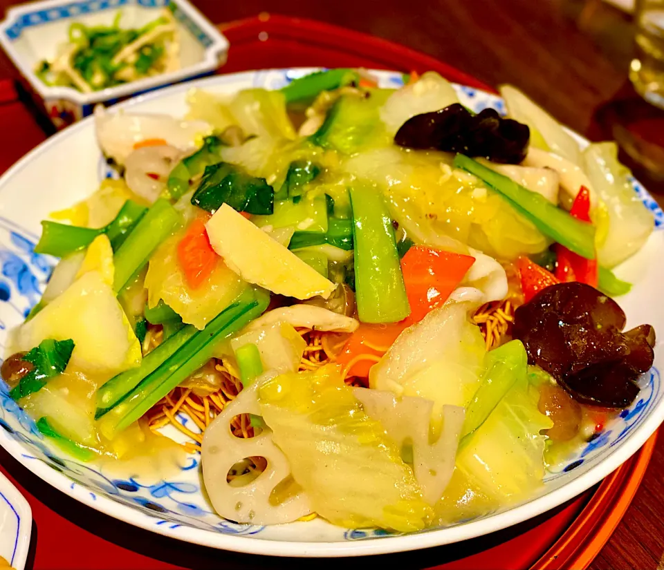 五目あんかけ揚げ焼きそば|にゃあ（芸名）さん