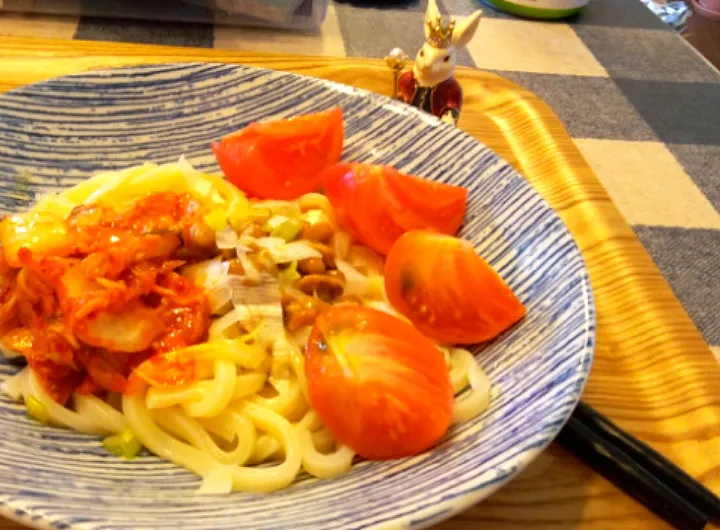 Snapdishの料理写真:'22．3/20
ジジ作納豆キムチうどん😋|たえさん