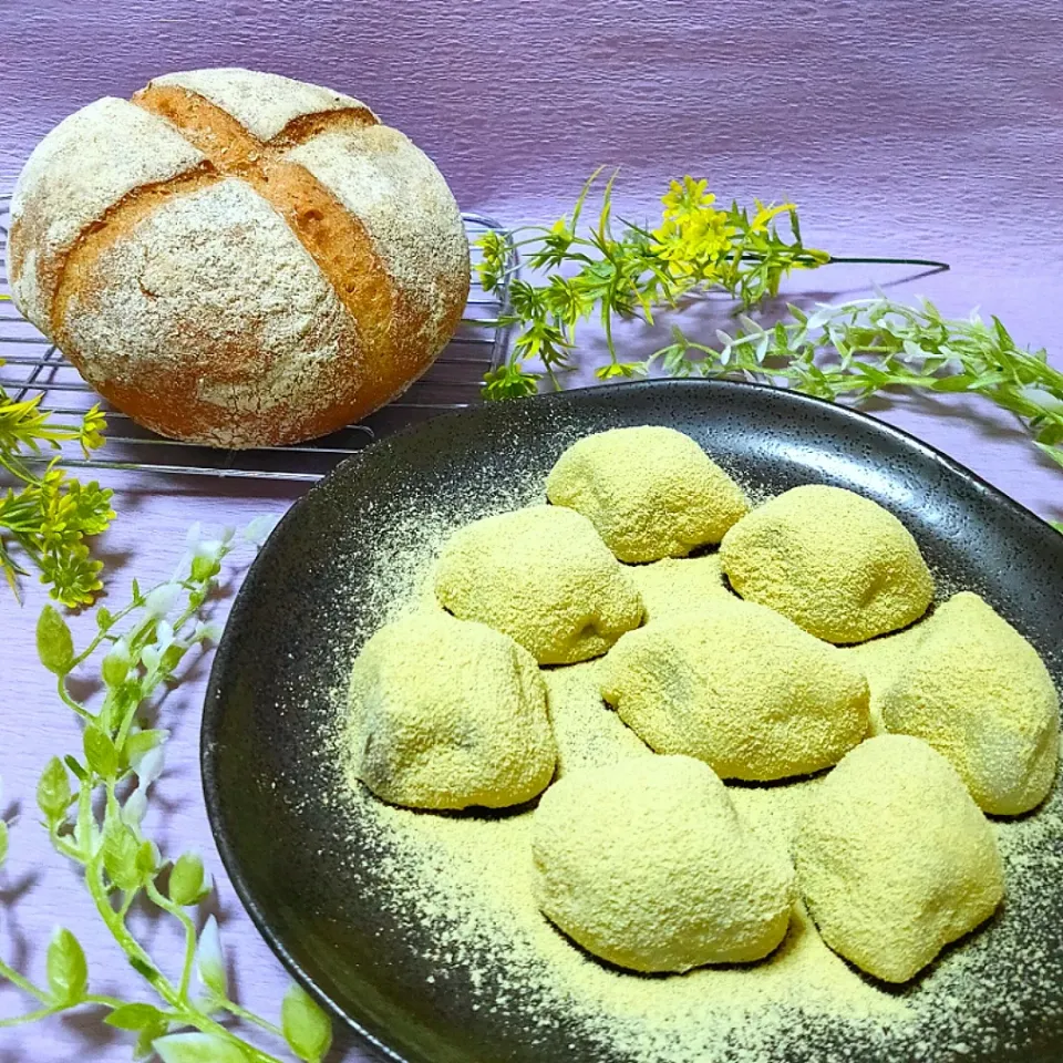 ダーリン作⸜🌷︎⸝‍
春の和菓子 🌸うぐいす餅
私の朝パン🍞カンパーニュ|キャサリンさん