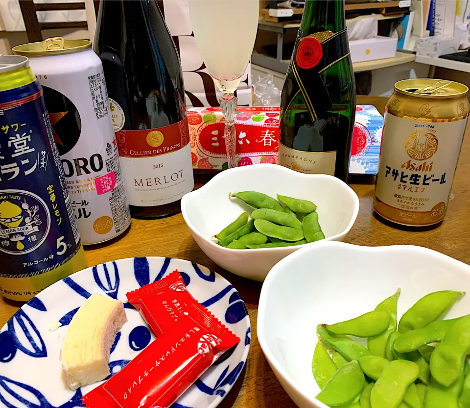 Snapdishの料理写真:お隣さんとの家飲み🥂|がおりんさん