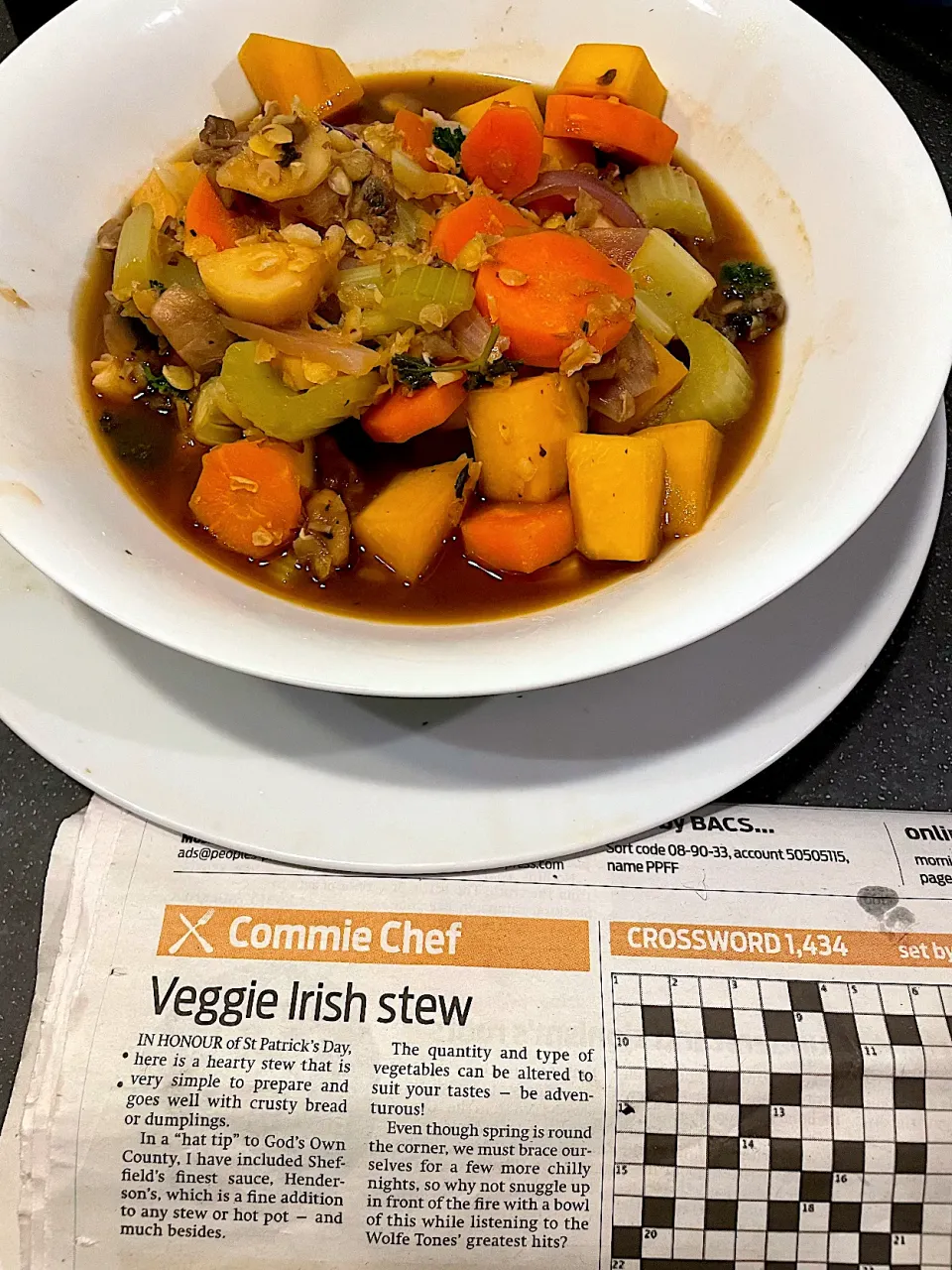 Snapdishの料理写真:Veggie Irish stew (Morning Star Commie Chef recipe)|Nick Hiderさん