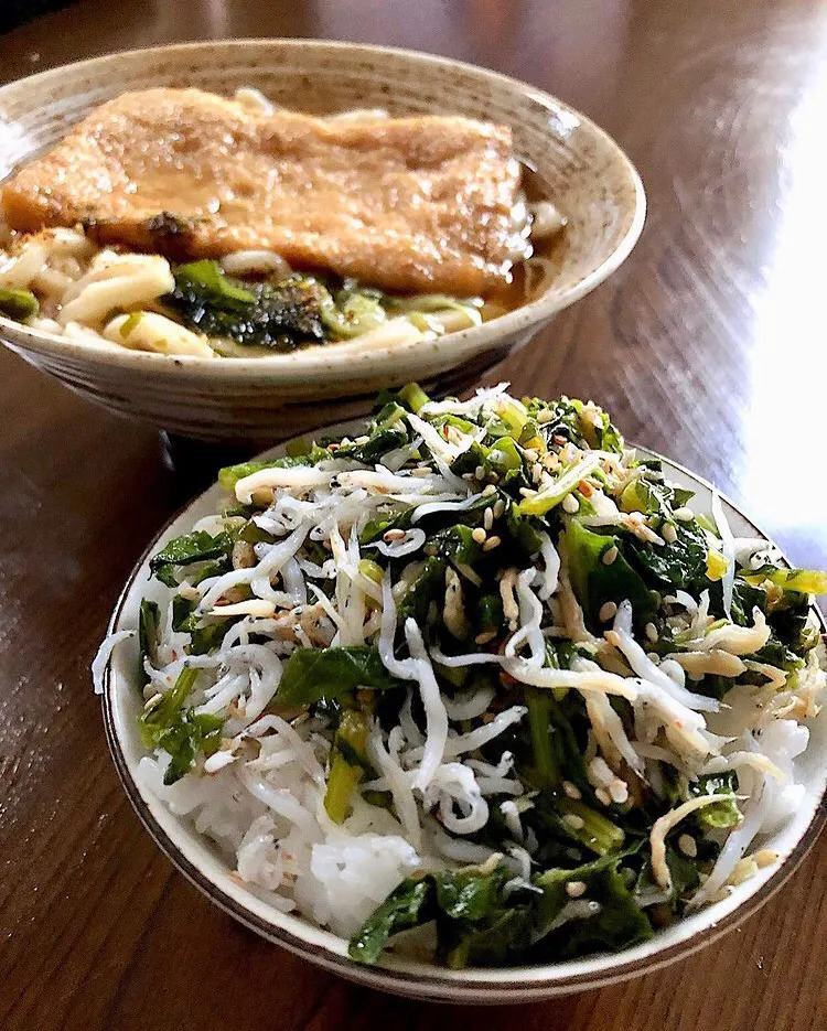 大根の葉としらすのごま油炒め飯|ガク魁‼︎男飯さん