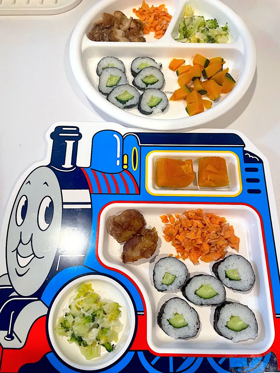 Snapdishの料理写真:〜息子達の晩ご飯　かっぱ巻き　幼児食〜2022.3.20|yuuさん