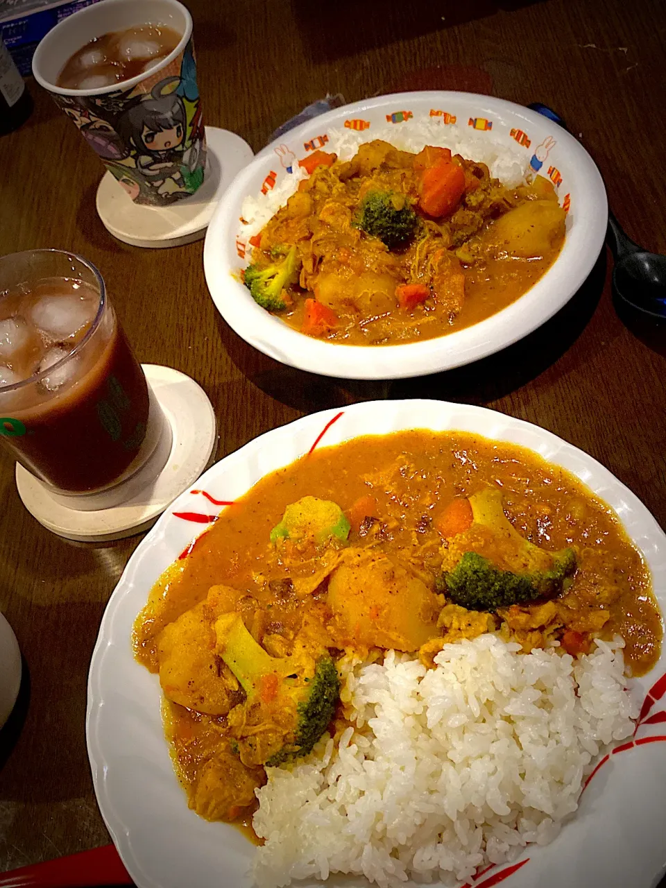 チキンカレー🍛　アイスココアオレ|ch＊K*∀o(^^*)♪さん