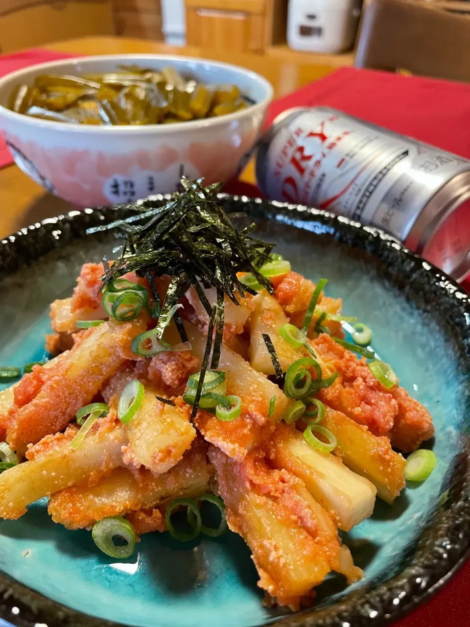 おかちさんの料理 長芋の明太子炒め🍀|おかちさん