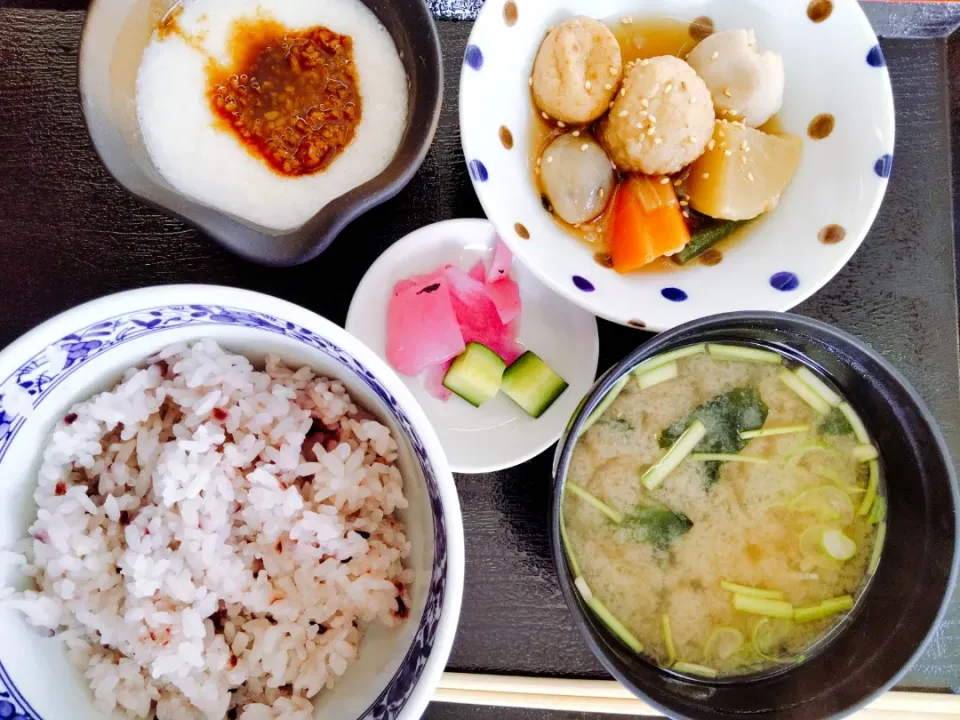 【外食】とろろ古代米定食|梨々香さん