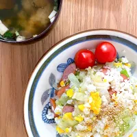 Snapdishの料理写真:野菜多めチャーハン|D-fukuさん