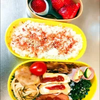 Snapdishの料理写真:お弁当〈中学校〉|morizさん