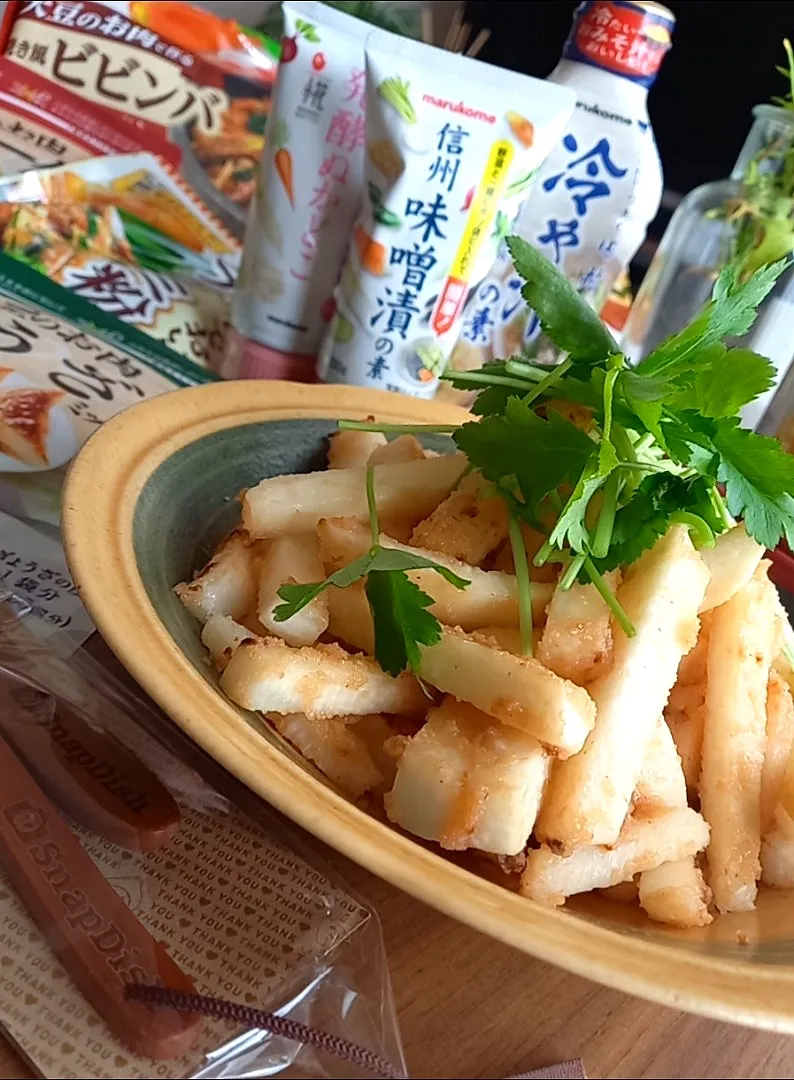 山芋の明太子炒め|まりおさん