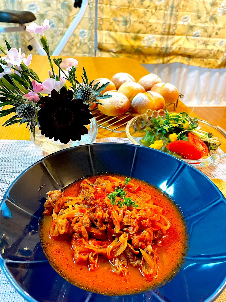 牛肉のトマト🍅煮込みで晩御飯|Mikaさん