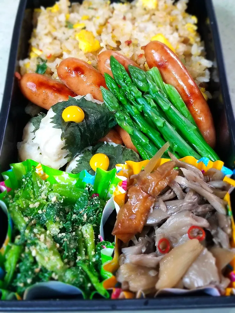 Snapdishの料理写真:ザーサイ炒飯弁当|ぱんだのままんさん