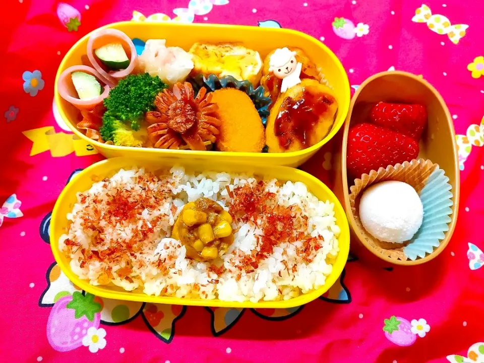 Snapdishの料理写真:お弁当〈中学生〉|morizさん