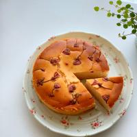 桜のベイクドチーズケーキ♡