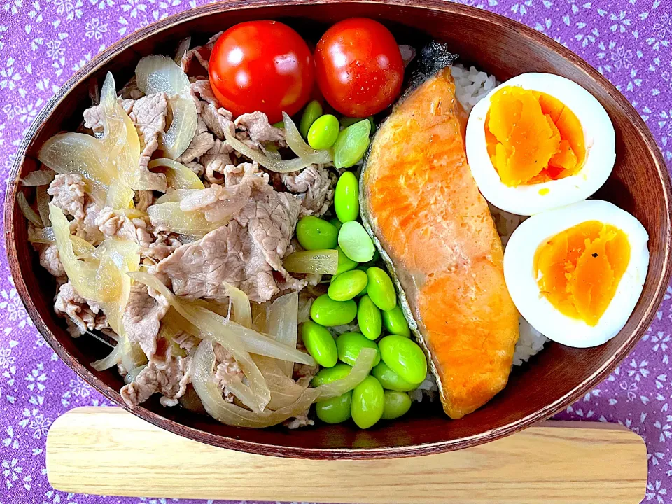 牛丼弁当　鮭の西京焼き|ジャイママさん