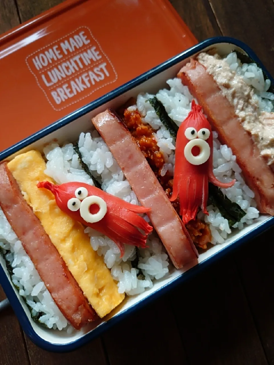 漢の…自分用👔にぎってないけどスパムおにぎり弁当🍱|ᵏᵒᵘさん