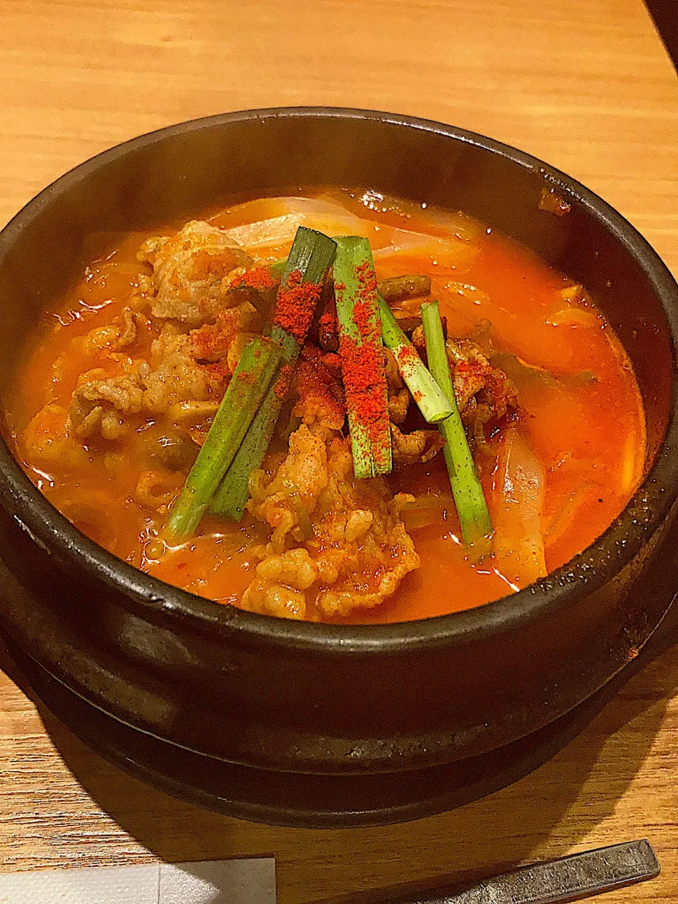 ユッケジャン麺🌶純豆腐　中山豆腐店　新橋にて|ジュンコ バイヤーさん