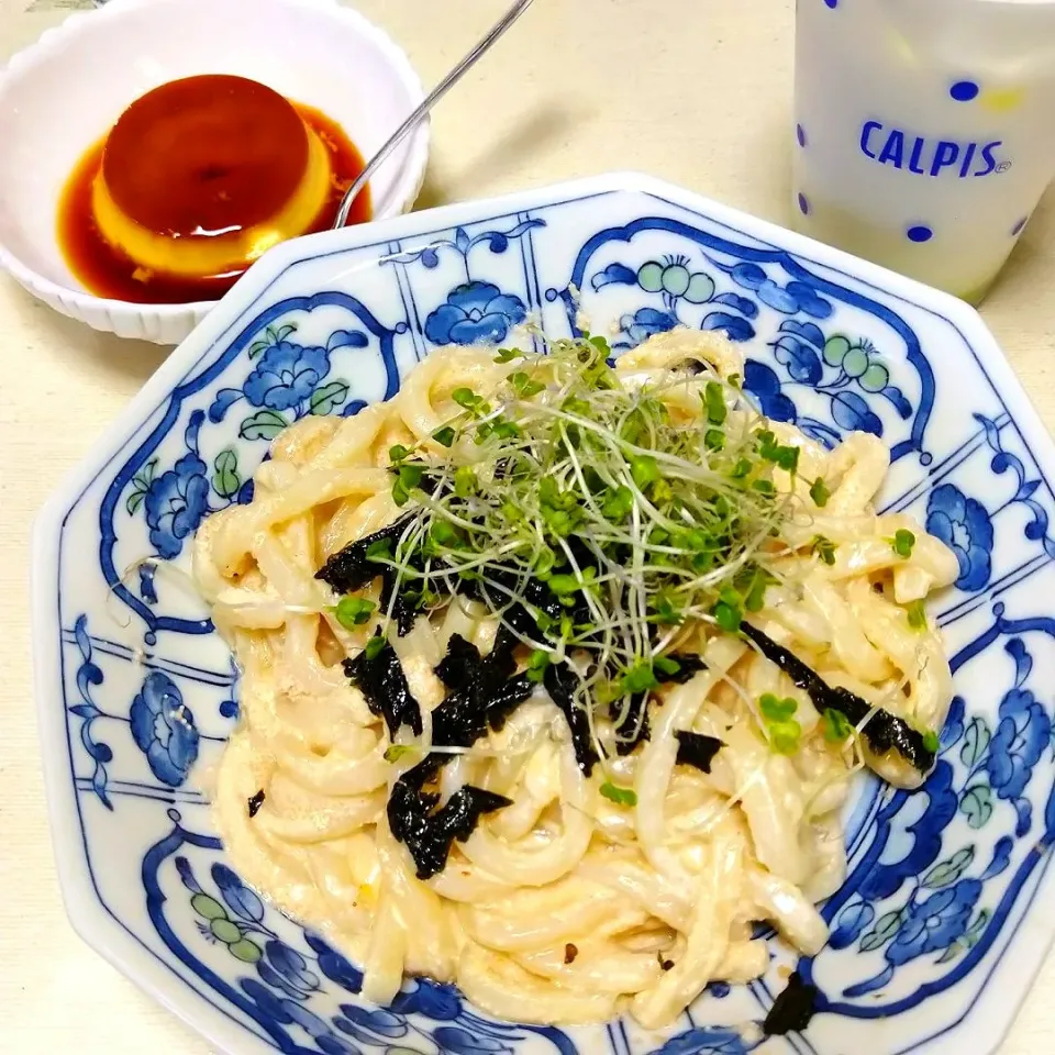 Snapdishの料理写真:クリーミー明太うどん|うたかた。さん