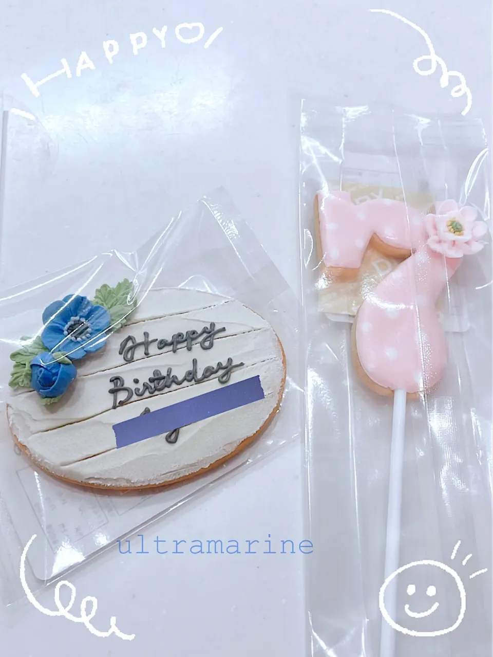 ＊おまかせで誕生日クッキー♡アイシング＊|ultramarineさん