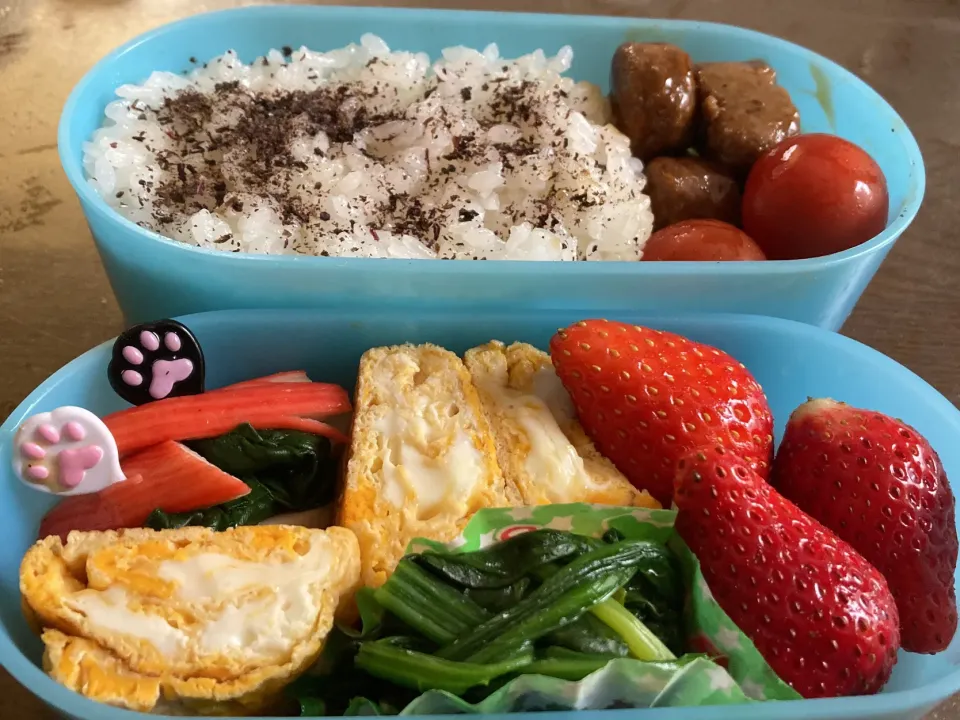 Snapdishの料理写真:肉団子弁当|料理嫌いを直したいさん