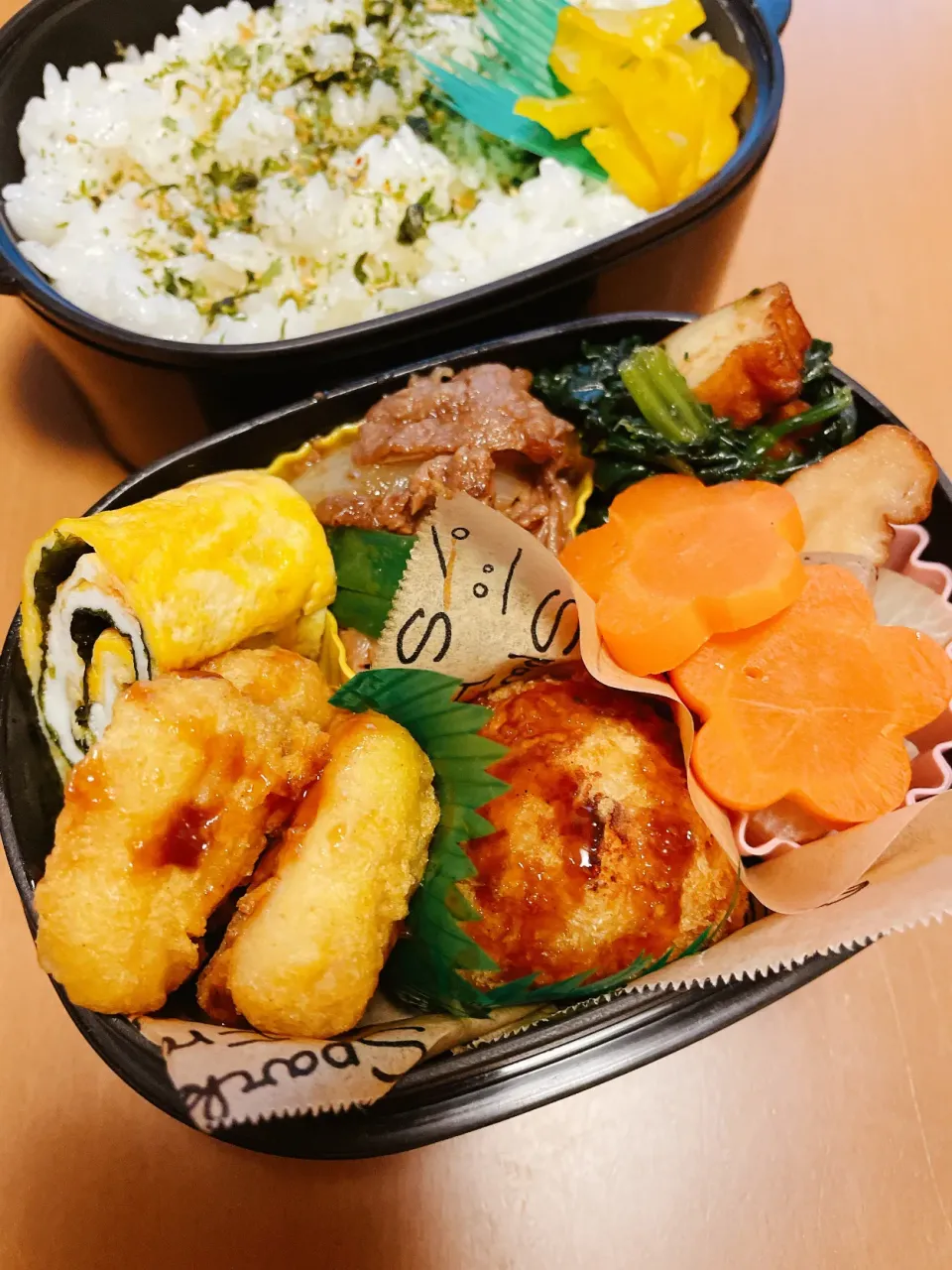 Snapdishの料理写真:今日の旦那のお弁当|sacchan( ﾐΦﻌΦ)ฅさん