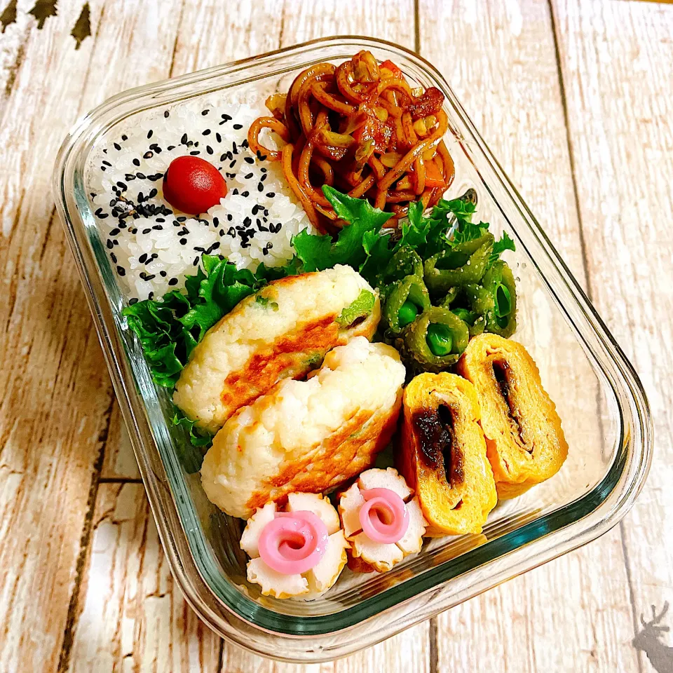 🙂エビと枝豆のはんぺん焼き弁当🙂|Laniさん