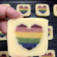 rainbow heart cookie|摘星さん