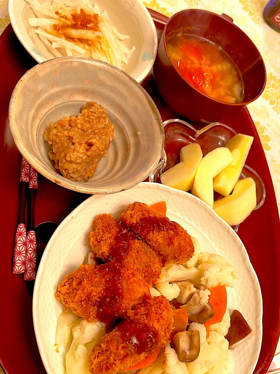 カキフライ夕食❣️|もこさん