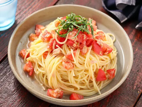 トマトとツナの冷製パスタ|ヤマサ醤油公式アカウントさん