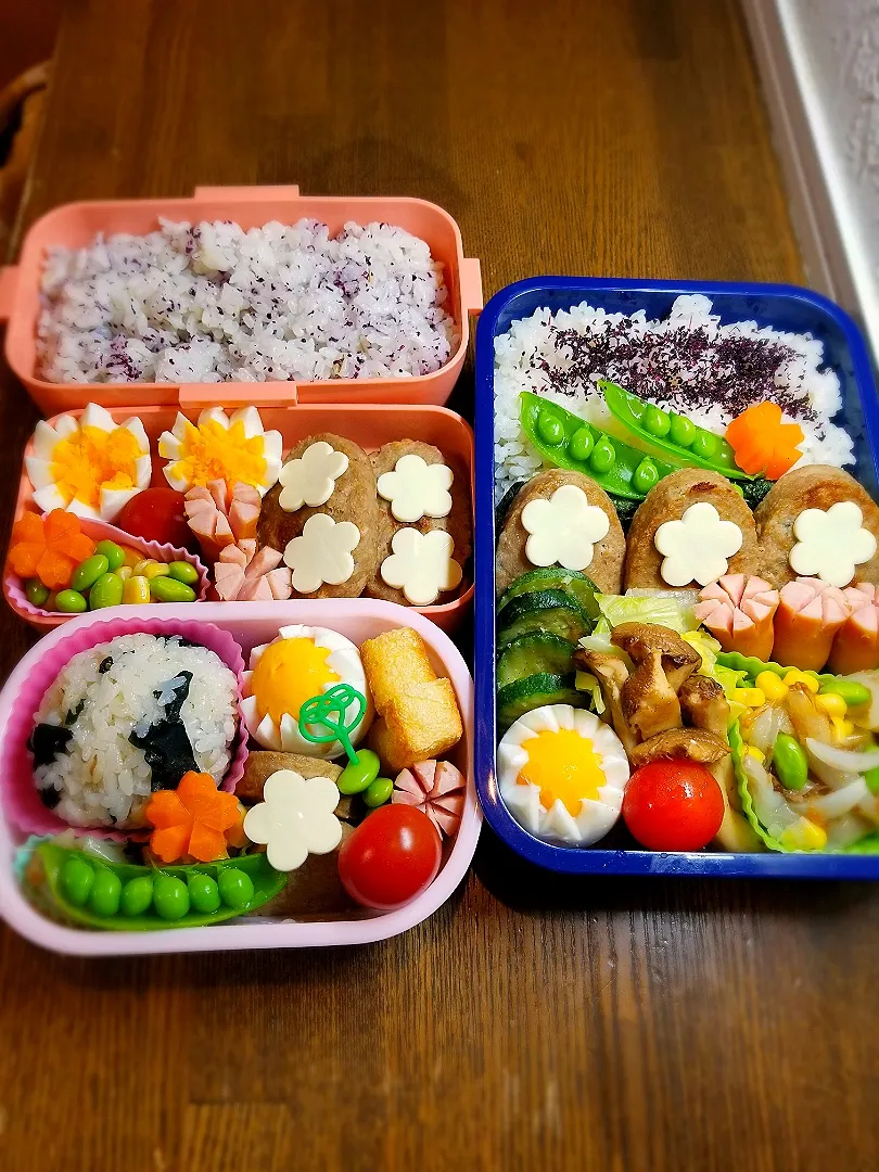 ３人弁当|ゆきこさん