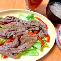 Snapdishの料理写真:焼肉サラダ𓌉🥗𓇋|ミキさん