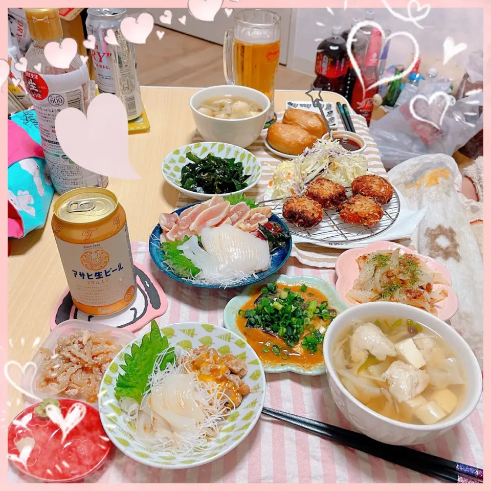 Snapdishの料理写真:３／３０ ｗｅｄ 晩ごはん🍴＊○°|rinaronarさん