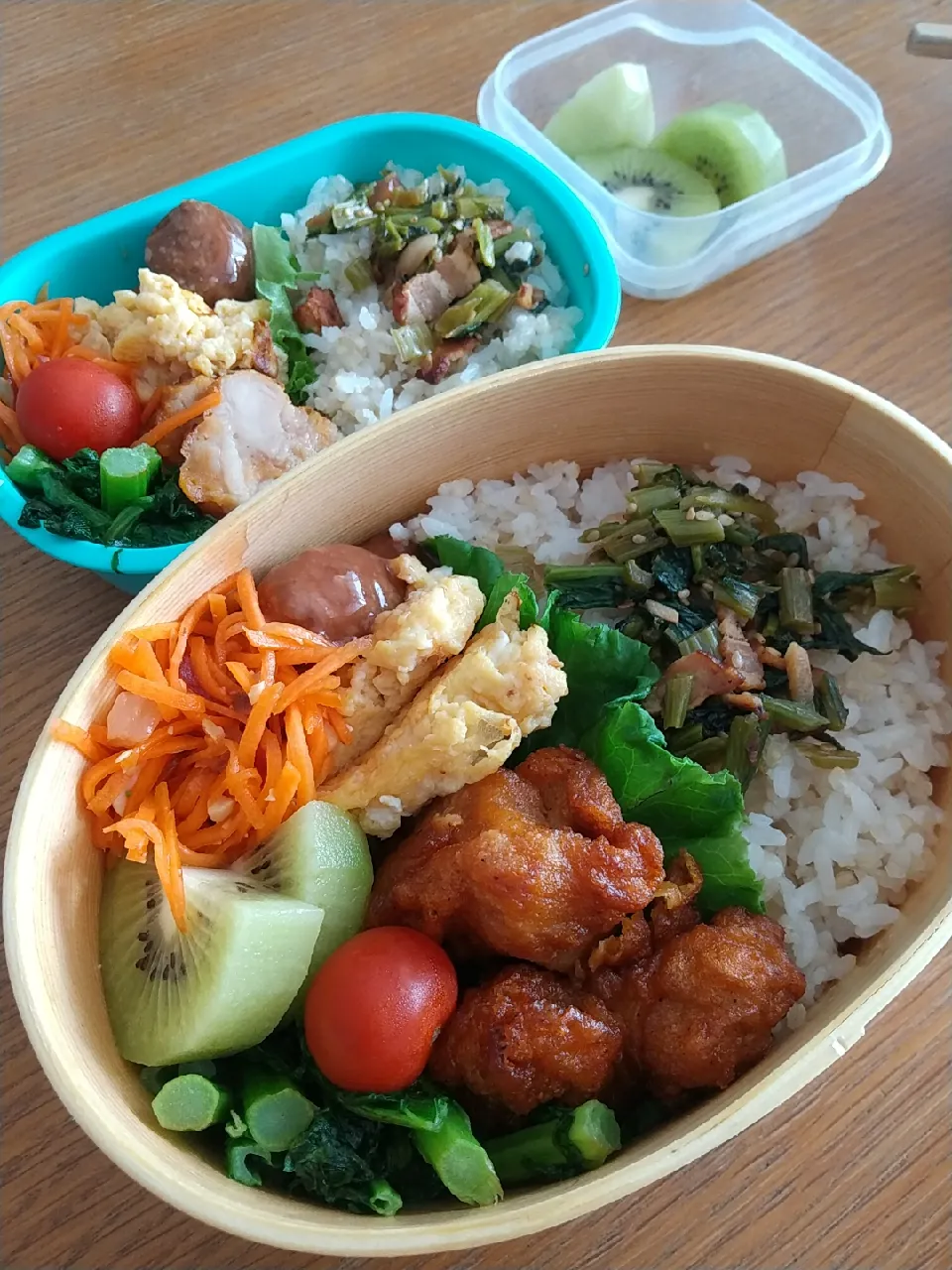 Snapdishの料理写真:学童ラスト弁当|まきごろうさん