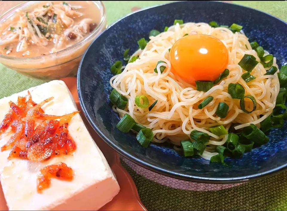 ごま油ZERO麺
ごま味噌スープ
ごま油と桜海老の奴|マギーさん