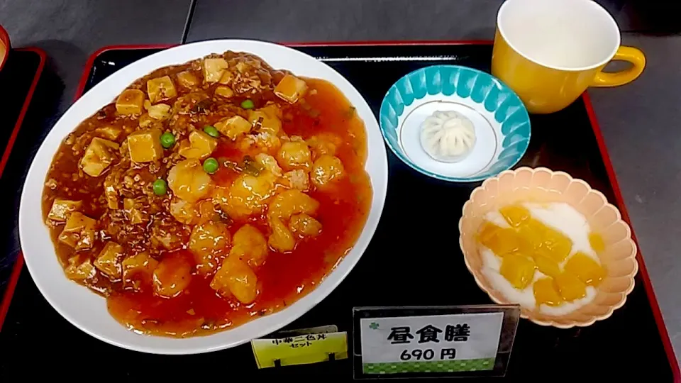 マーボ・海老チリの中華２色丼セット|nyama1さん