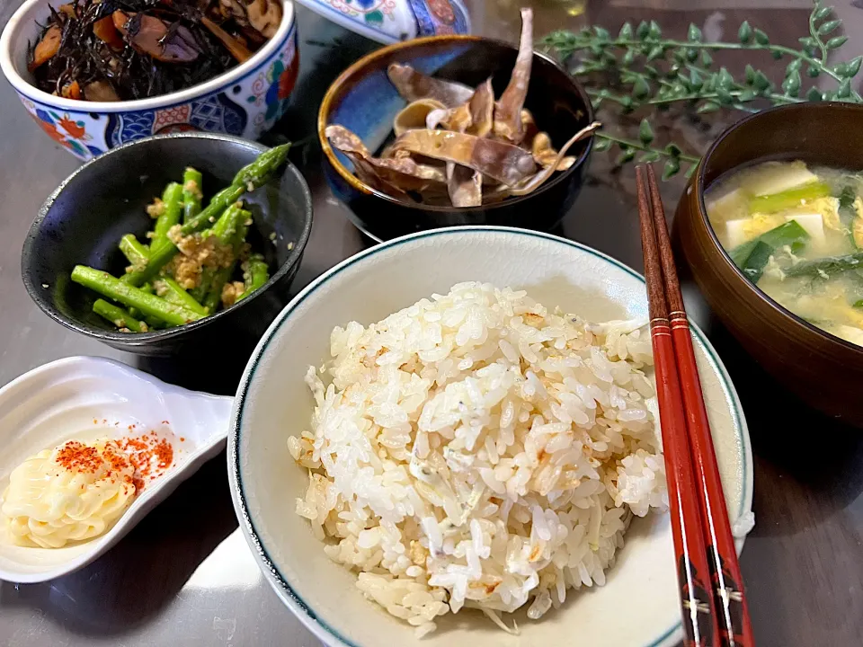 白魚の炊き込みご飯定食❤️|noeさん