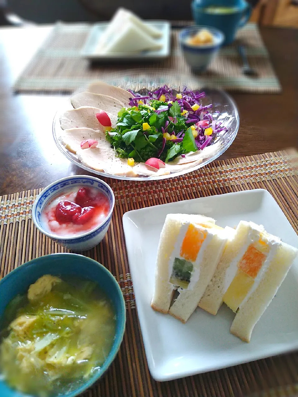 Snapdishの料理写真:朝ごはん⛅！|まめころさん