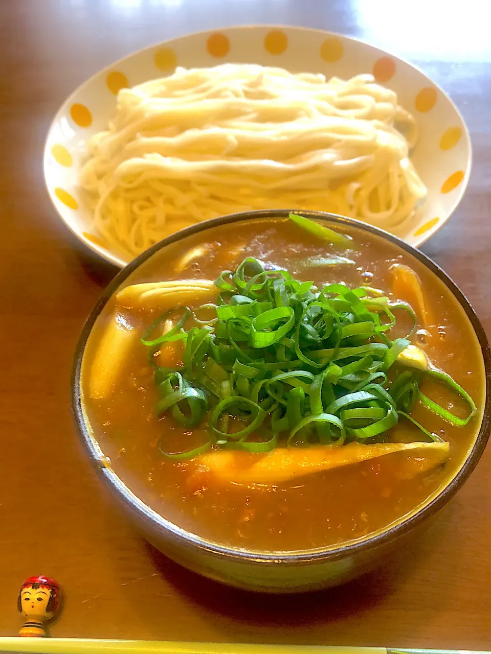 残り物カレーうどんをネギだくで。|masaさん