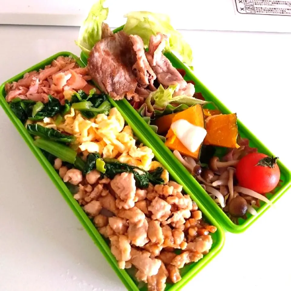 Snapdishの料理写真:春色4色そぼろ弁当|Reikoさん