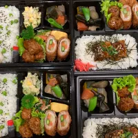 Snapdishの料理写真:グリンピースご飯弁当|あぐりさん