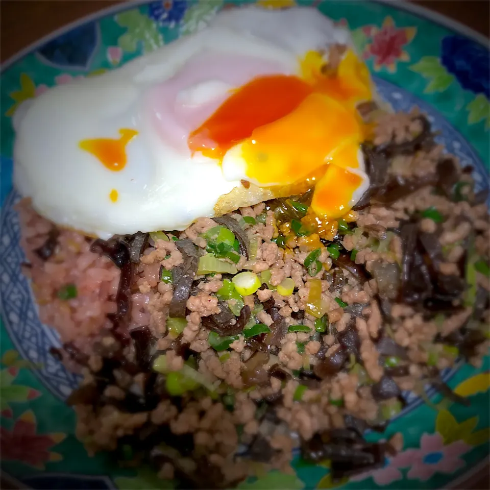 ひき肉と黒キクラゲのチャーハン|Tokukoさん