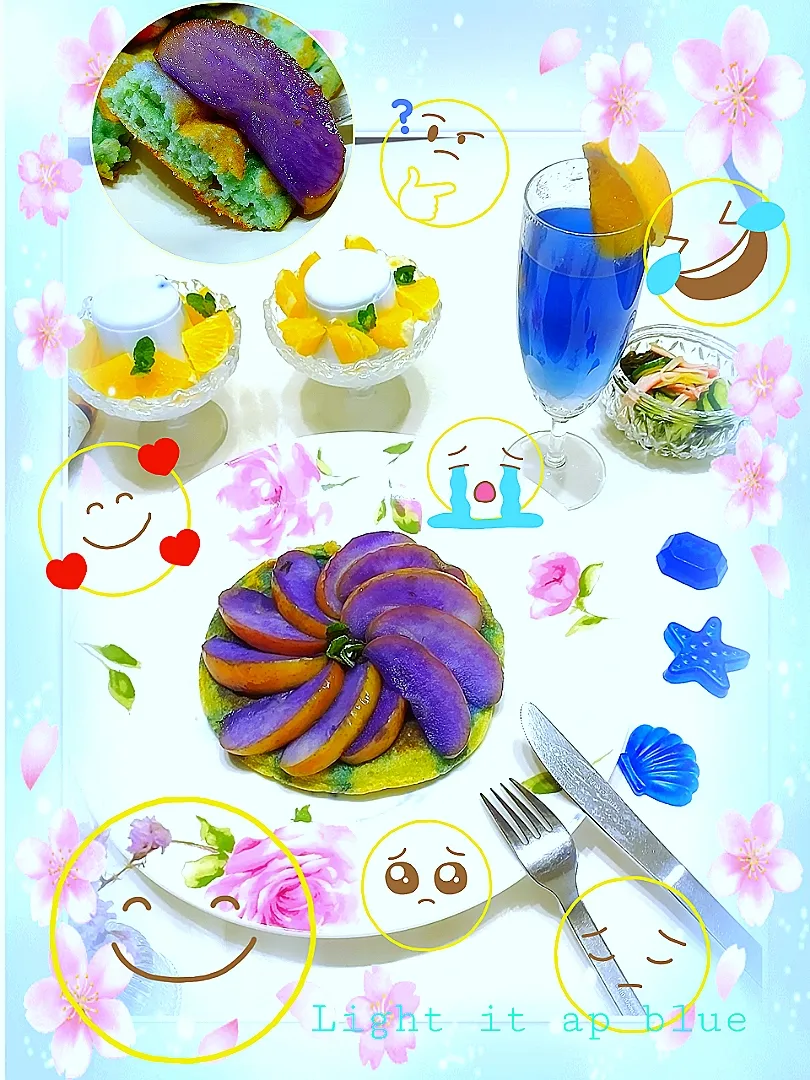 Snapdishの料理写真:らぴすらずりさんの料理 4月2日は世界自閉症啓発デー★ライトブルー桜2022  みんな違ってみんないい|みったんさん