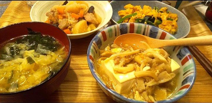 '22．4/2
今夜は豆腐の舞茸生姜餡掛け😋|たえさん