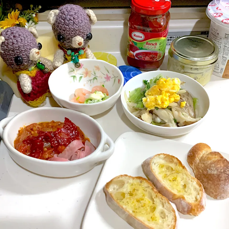 Snapdishの料理写真:晩ごぱん(°▽°)|chagashiさん