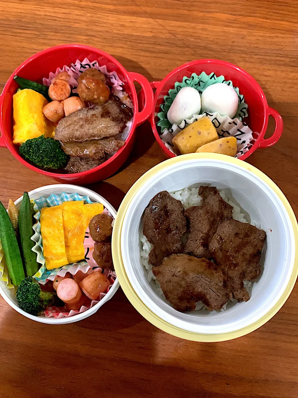 Snapdishの料理写真:2022/4/3 小3娘&自分弁当|こうれい母さん