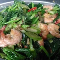 Sawi goreng udang|Khaleesya Halimatusさん