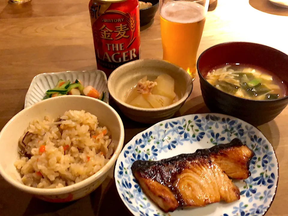 かやくごはん・焼魚|くり子さん