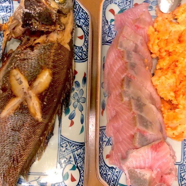 いさきの塩焼きと刺身たち Masa Snapdish スナップディッシュ Id Mfwgia