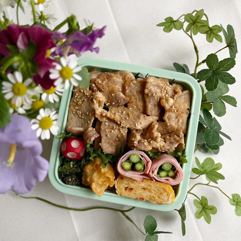 4/4❤︎主人の豚の生姜焼き丼弁当🌱✨
おはようございます☔️関東は一日雨…寒くなりそうですね🙇‍♀️|Makinsさん