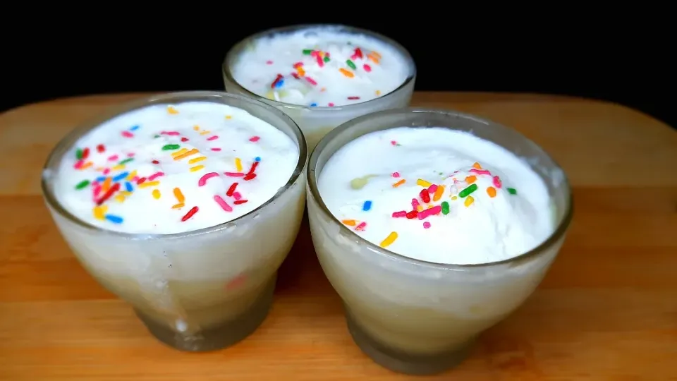 Instant Milk Ice Cream New Dessert Idea|Recipes By Fizaさん