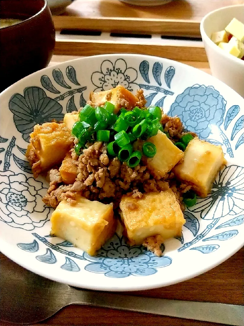 豚ひき肉と厚揚げのとろみ煮|sumireさん